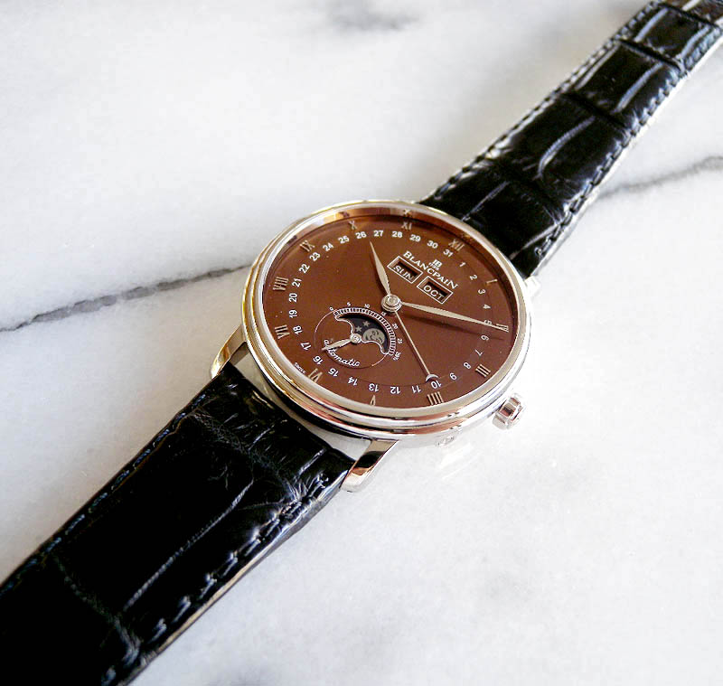 ブランパン BLANCPAIN ヴェルレ ムーンフェイズ 6263-1546-55B ブラウン K18ホワイトゴールド 750WG 自動巻き メンズ 腕時計