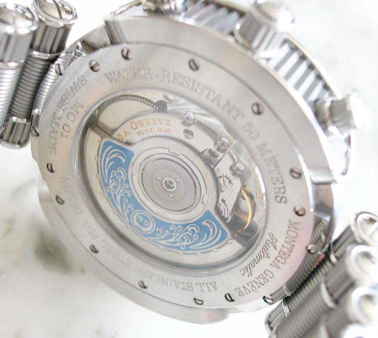 モンテガジュネーブ R9 クロノグラフ MC01 ブルー - 腕時計(アナログ)